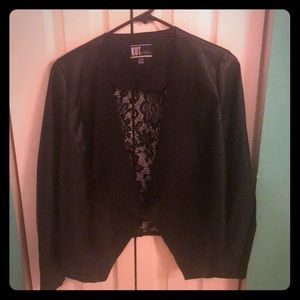 Faux Leather jacket-lace back